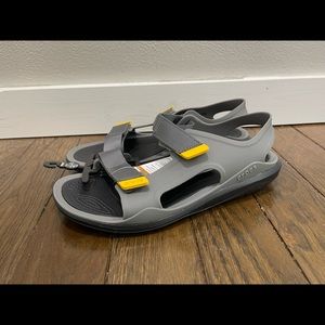Men’s Crocs Swiftwater Expedition Sandal Gray/Yellow 206526-0DY